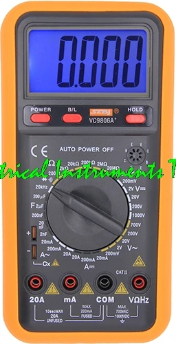 

SZBJ VC9801A+/VC9802A+/VC9803A+/VC9804A+/VC9805A+/VC9806A+ digital multimeter AC/ DC Current Voltage Resistor Ohms Tester