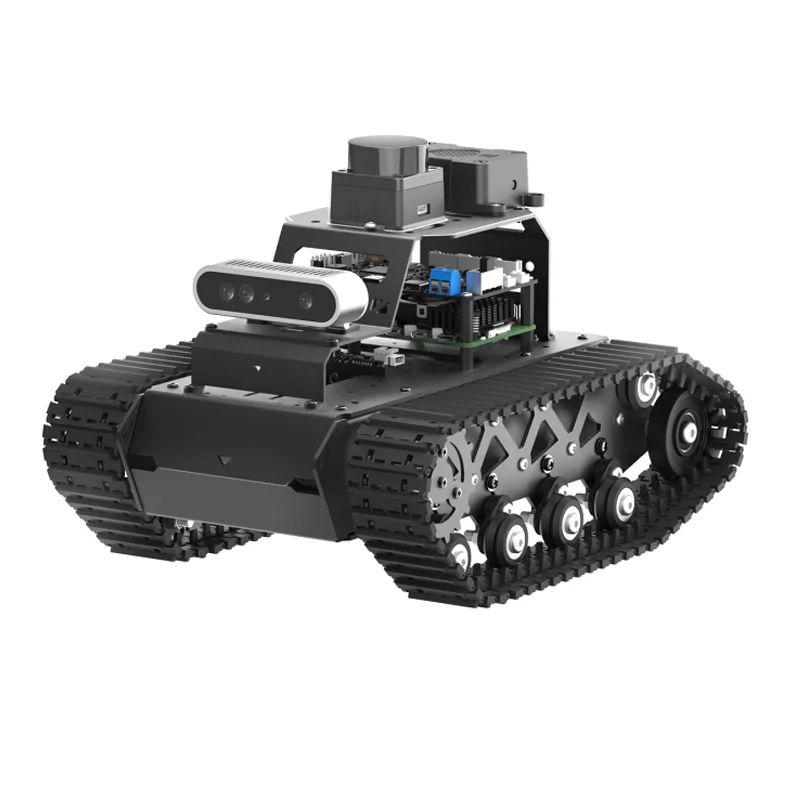 Telaio per serbatoio video RC con telecamera di profondità Robot di codifica AI LiDAR ROS2 per Raspberry Pi 5 per modello AI di grandi dimensioni SLAM Guida autonoma