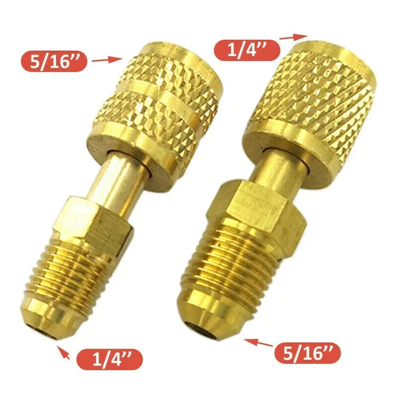 2Pcs/Set Refrigerant Adapter Internal/External Thread 5/16