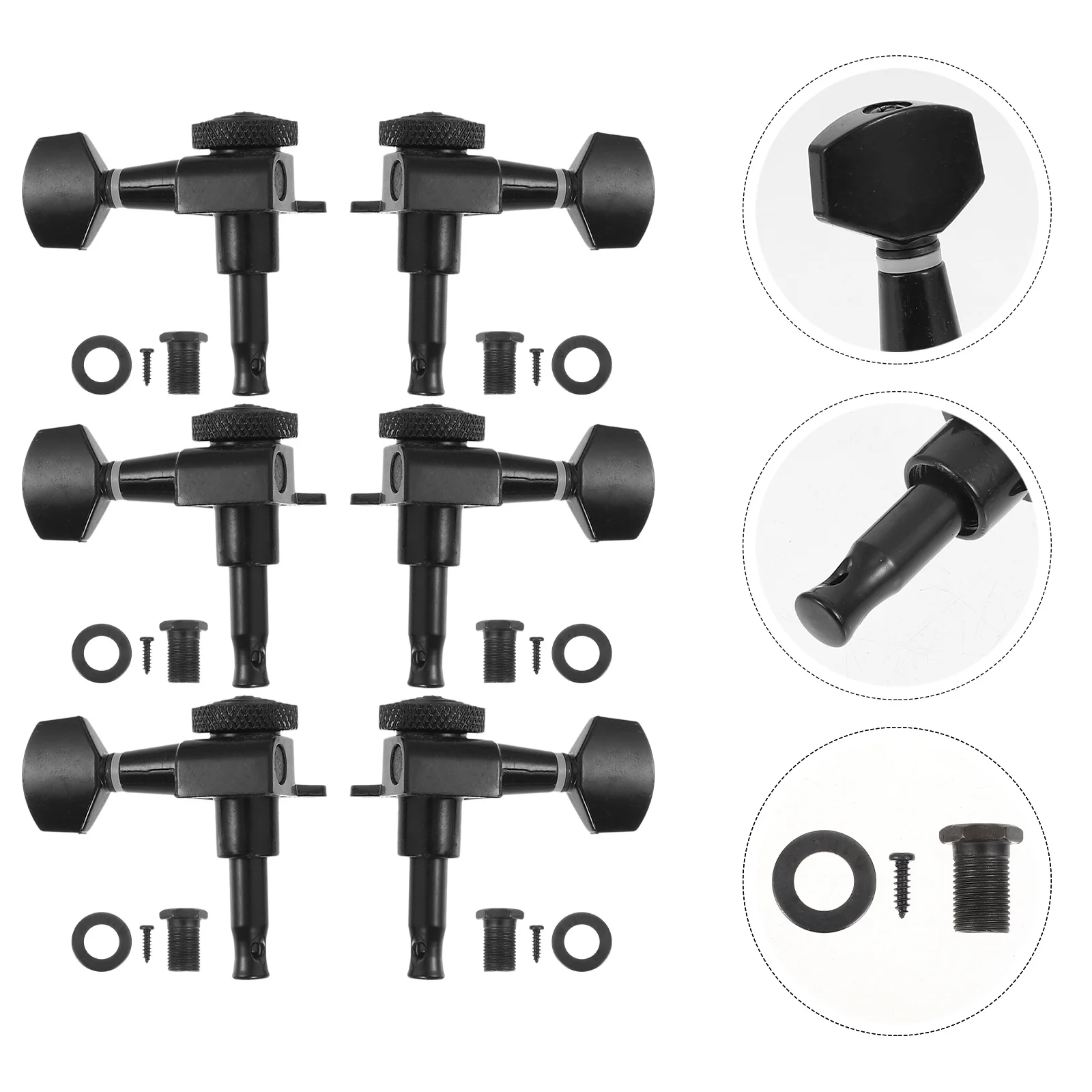 

6Pcs Guitar String Buttons Professional Durable Alloy Turners Fine Adjustment Locking for Acoustic Guitar Accessories