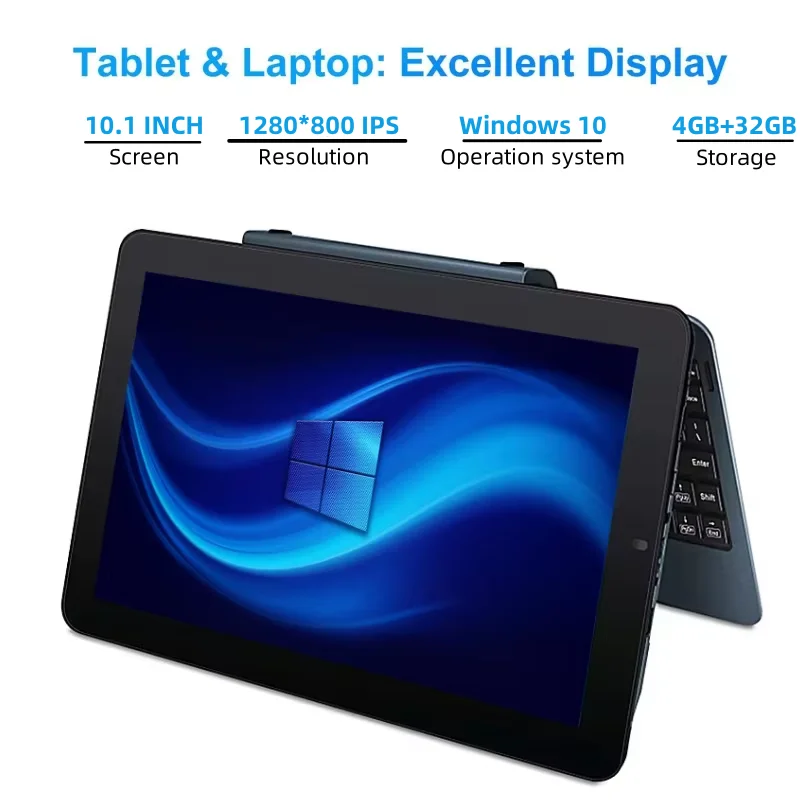 

NEW 10.1 INCH Windows 10 Tablet With Detachable Keyboard 64bit Intel Atom Z8300 CPU 4GB DDR RAM 32GB ROM 1280 x 800 IPS