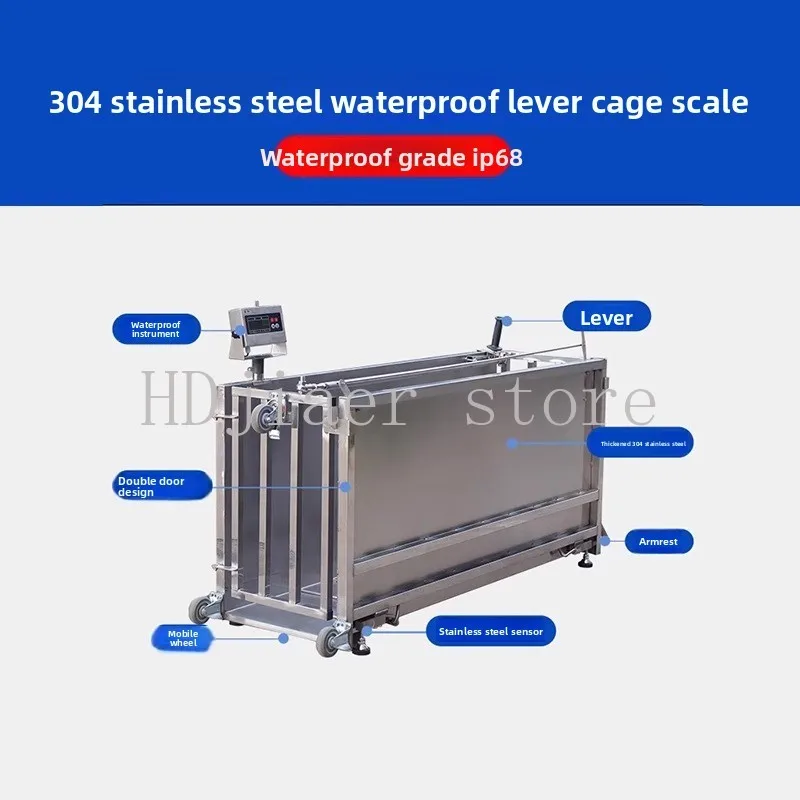 

Stainless steel weighing scale, aisle scale, thickened mobile weighing scale, fence for pigs and cattle, waterproof