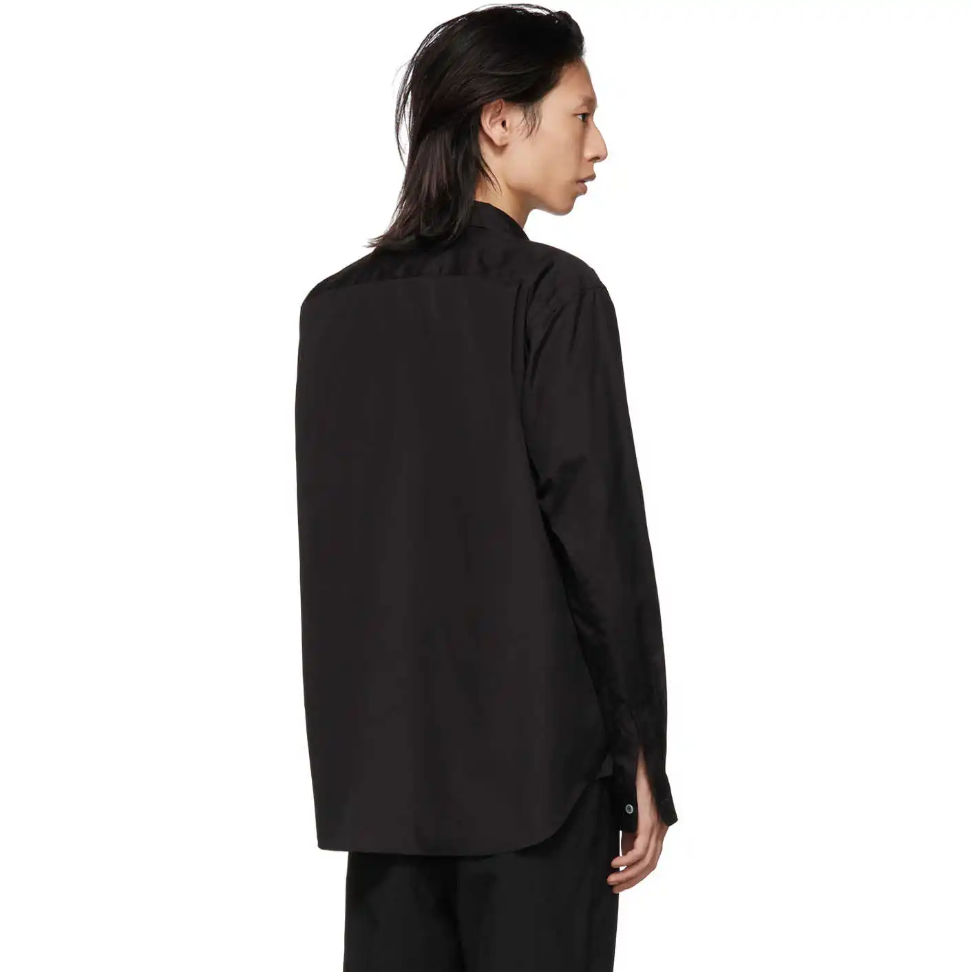 YOJI OOAK POPLIN SHIRT CDG camisa com alça aberta e camisa casual de algodão oca