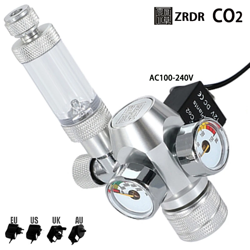 

DIY Aquarium CO2 Regulator Electromagnetic Valve Bubble Counter CO2 Control System Fish Tank CO2 Pressure Reducing Valve