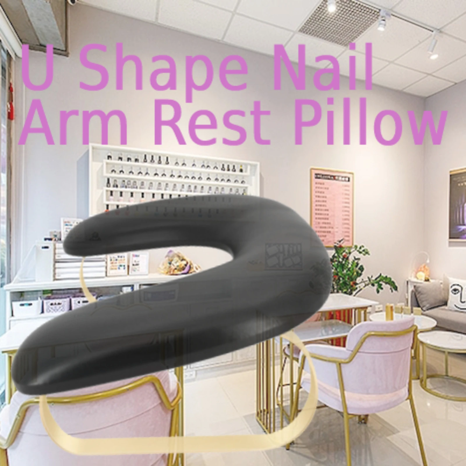 Oreiller à ongles Portable repose-bras professionnel ergonomique antidérapant en forme de U soins des ongles bras Support manucure accoudoir pour Salons