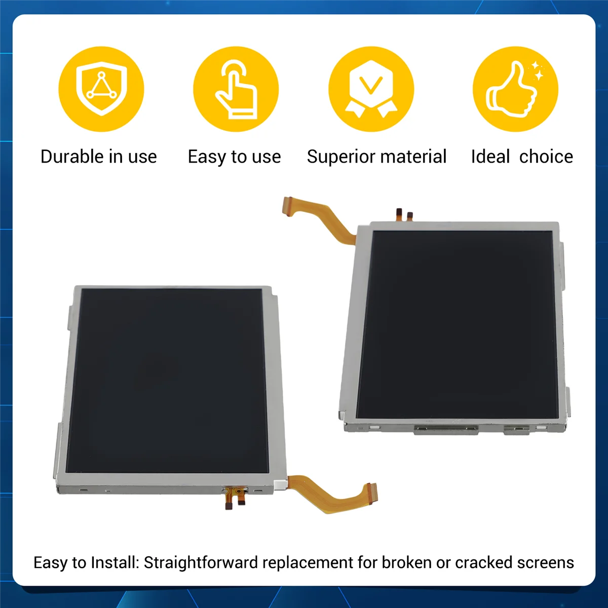 AT-Replacement for Nintend 3DS XL LL Upper LCD Screen Display LCD Screen Replacement