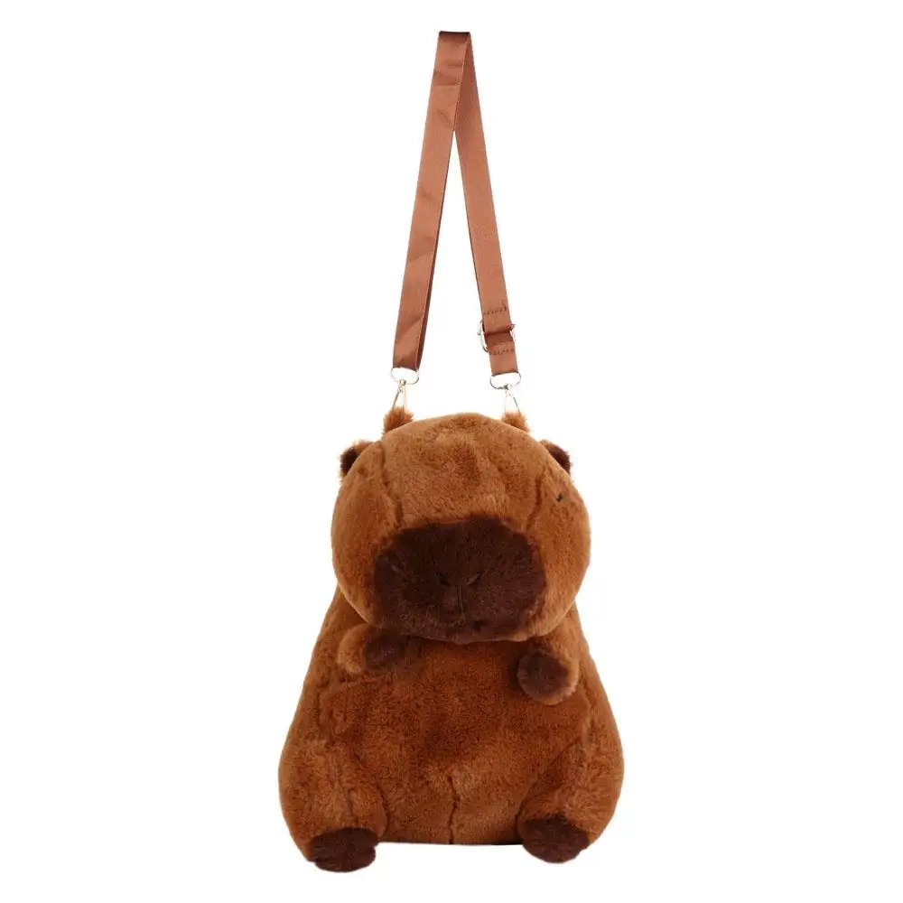

Plush Capybara Capybara Plush Backpack Animal Cartoon Big Capacity Capybara Crossbody bag Stuffed Fashion Cartoon Shoulder Bag