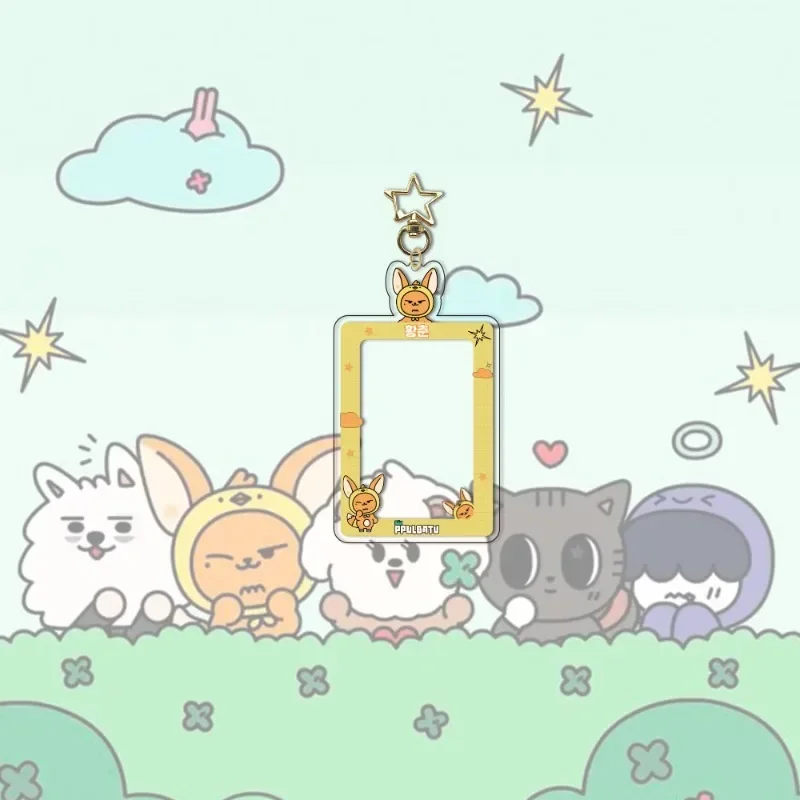 KPOP Card Holder SOOBIN YEONJUN BEOMGYU TAEHYUN HUENINGKAI PPULBATU Acrylic Pendant Keychain Keyring LOMO Card Storage Fans Gift