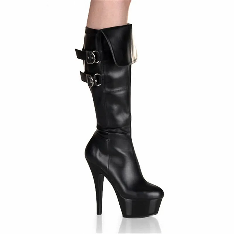 

Сексуальные модные клубные сапоги на высоком каблуке, тонкий каблук из искусственного материала 15 см, модельные сапоги на высоком каблуке для банкета