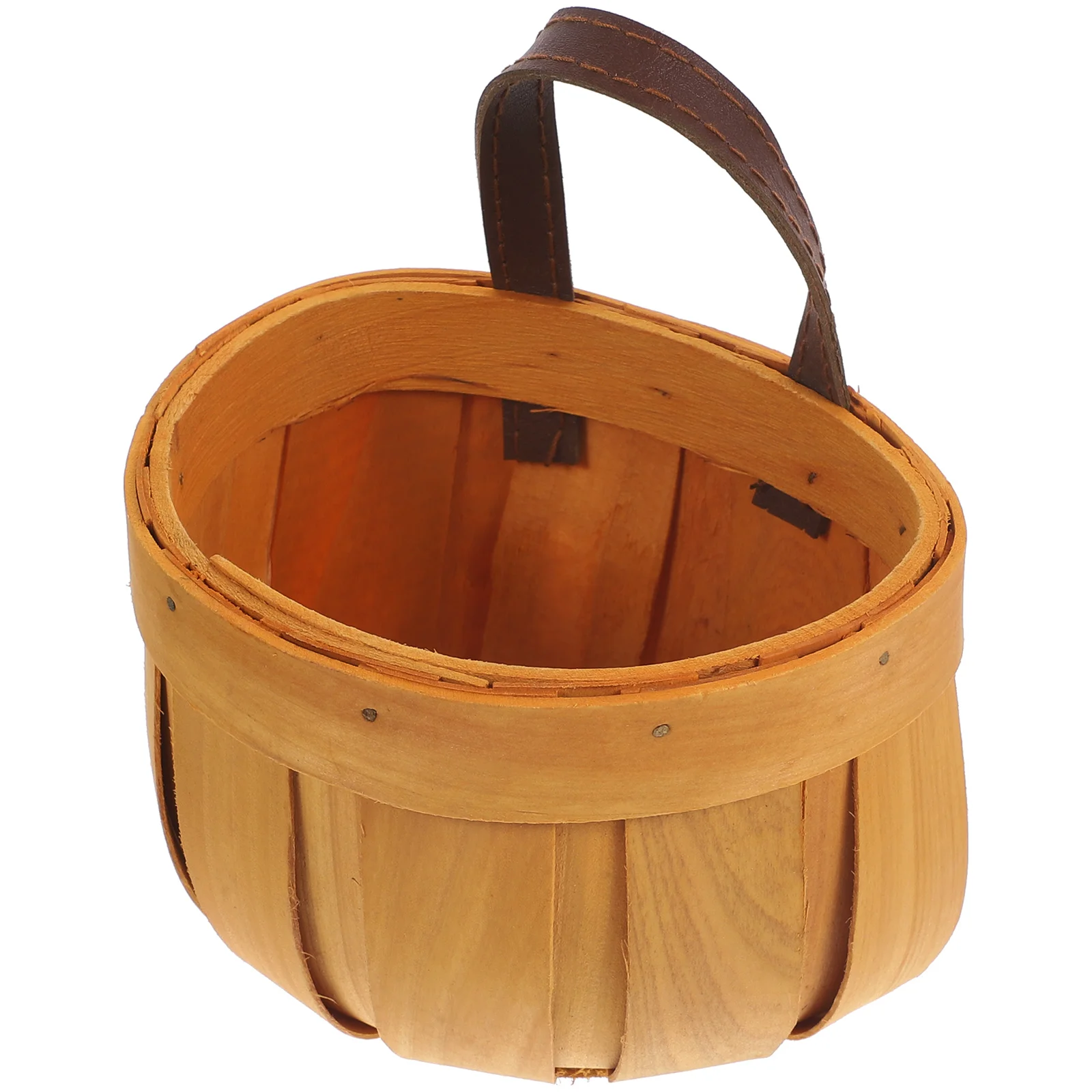 

Natural Woodchip Woven Storage Basket Lightweight Hanging Kitchen Organizer For Fruits Vegetables Sundries Handmade Container