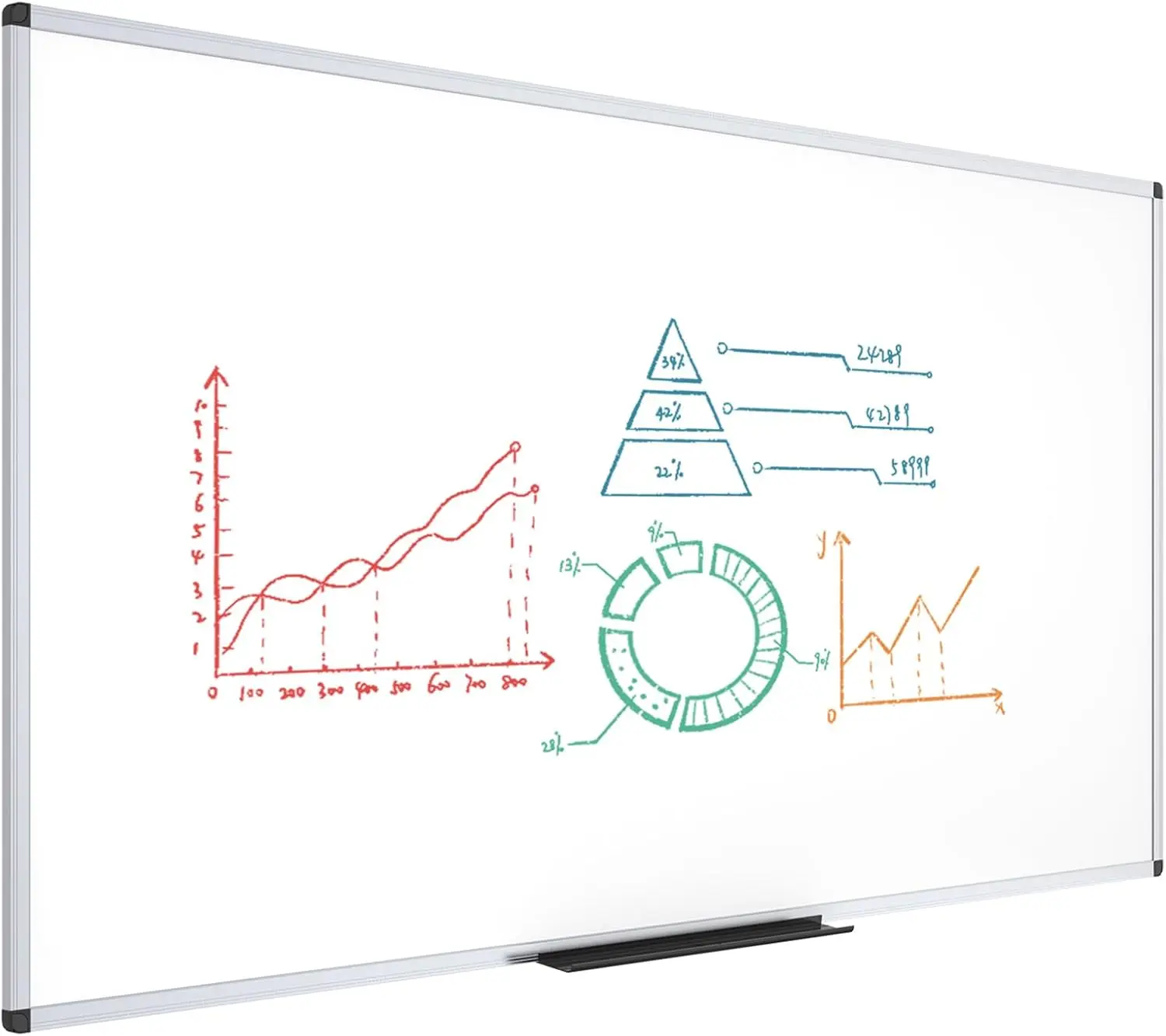 

Large Magnetic Dry Erase Whiteboard 72x48 Inches Wall Mounted for Office School Home