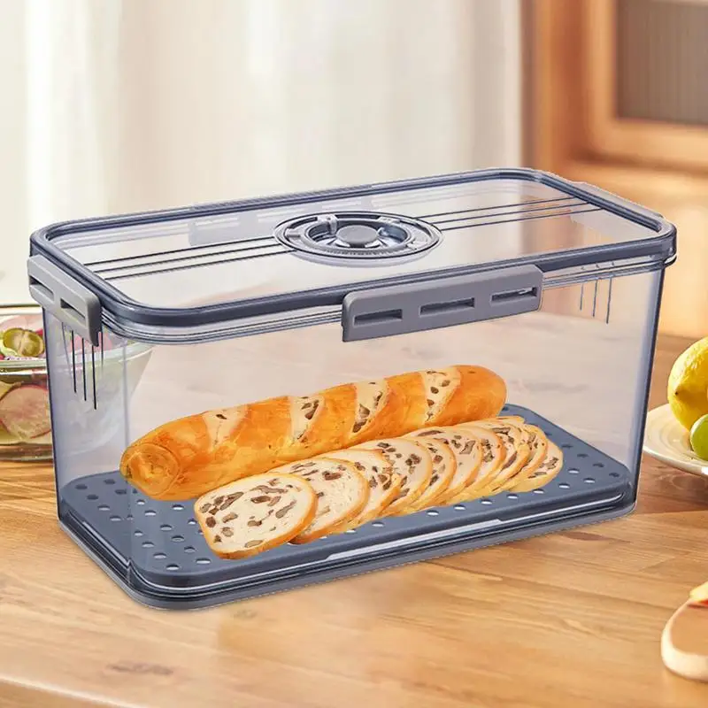 Bread Containers Storage Reusable Time Recording Bread Storage Container Bread Holder Bin Airtight Loaf Bread Saver Bread Keeper