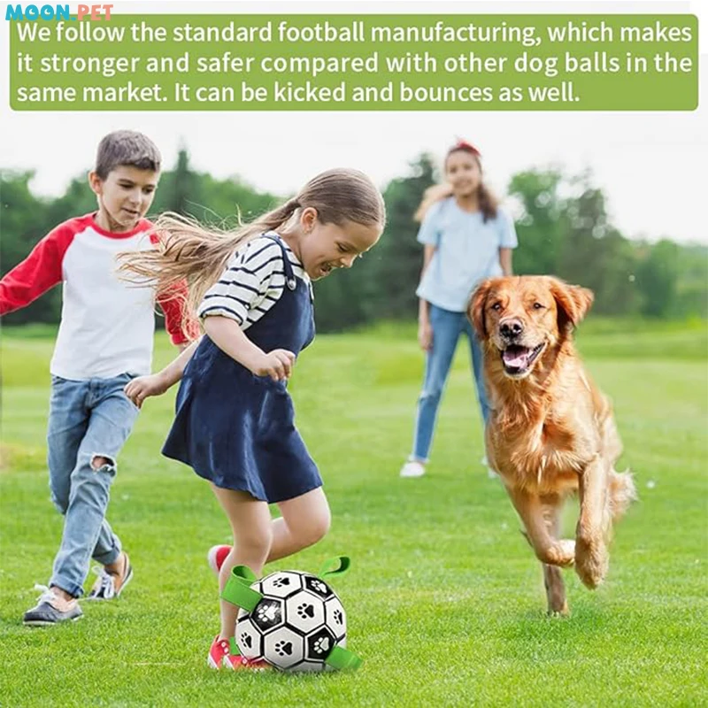 Interactive Dog Football Toy Soccer Ball Inflated Training Toy for Dogs Outdoor Border Collie Balls For Dogs Pet Supplies