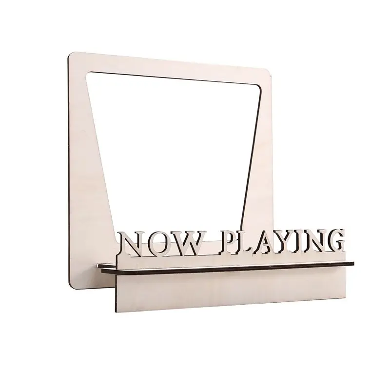 Now Playing Vinyl Record Stand 3D Retro Holder For Vinyl Records Wood Record Stand  Vinyl Gift Idea Turntable Accessories
