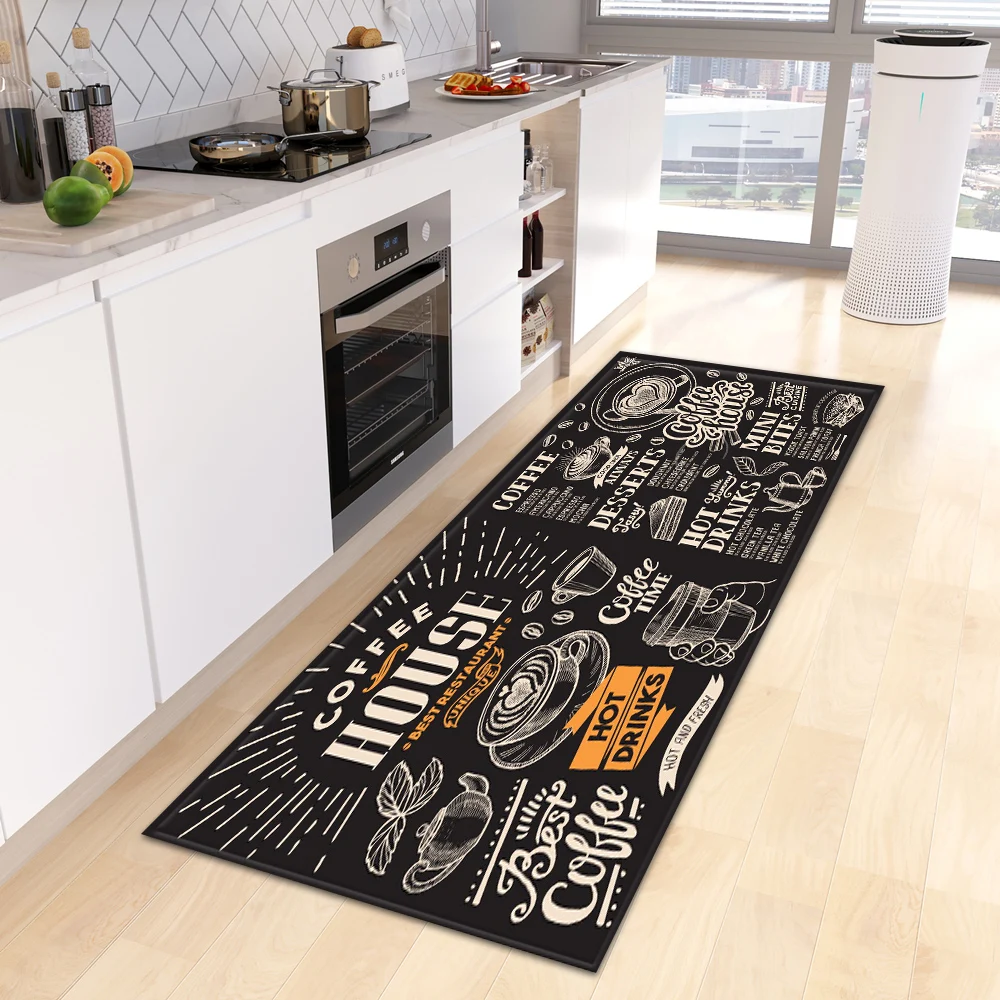 Coffee Kitchen Rug Hallway Entrance Doormat Home Living Room Bedroom Floor Decor Carpet Balcony Bathroom Door Anti-Slip Foot Mat