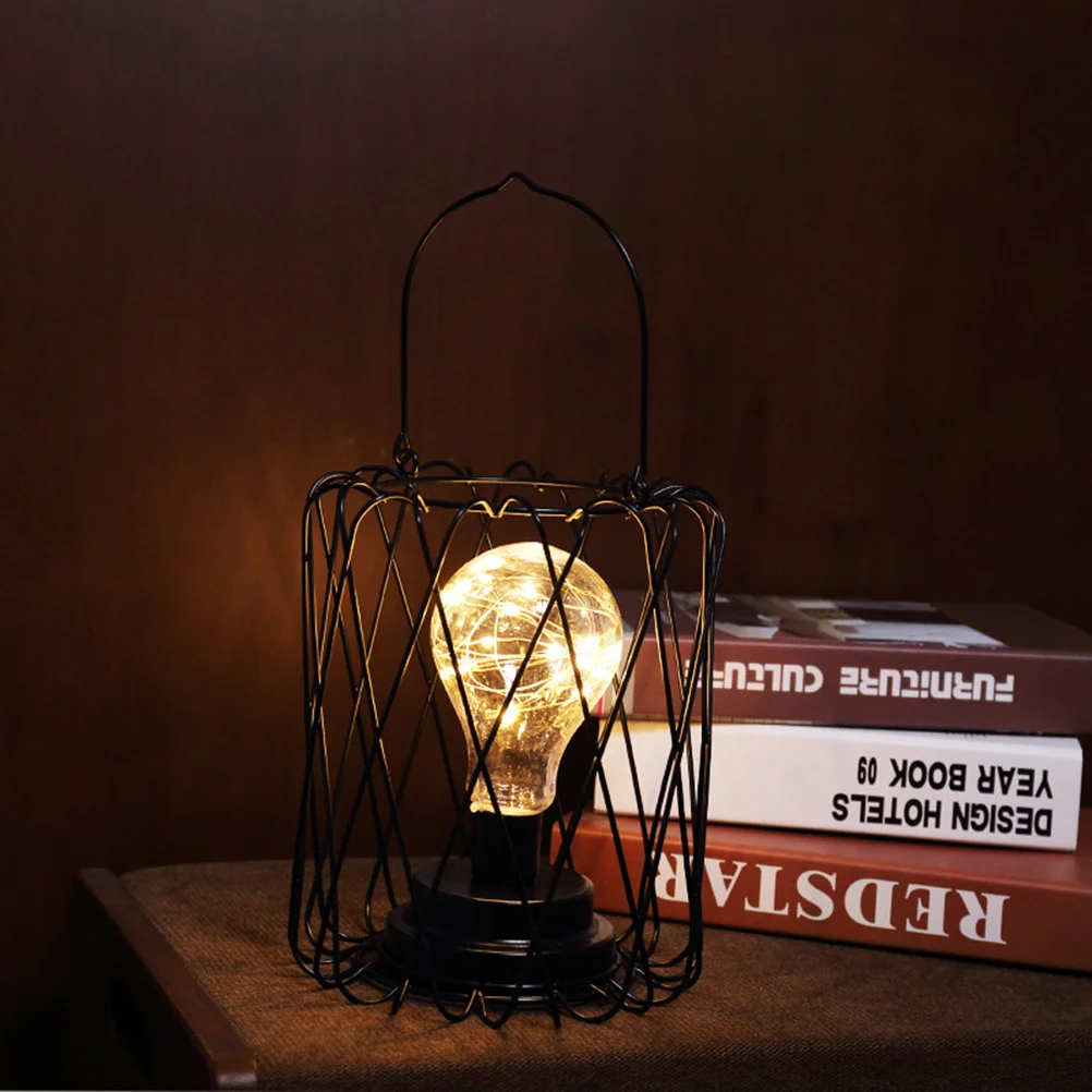 

Iron Lamp Minimalist Hollow Design Desk Light For Bedroom Living Room Bar Cafe Decor Christmas Party Decoration