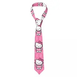 Hello Kitty Necktie Unisex 8 cm Cute Cartoon Neck Ties for Men Fashion Wide Suits Accessories Gravatas Wedding Cosplay Props