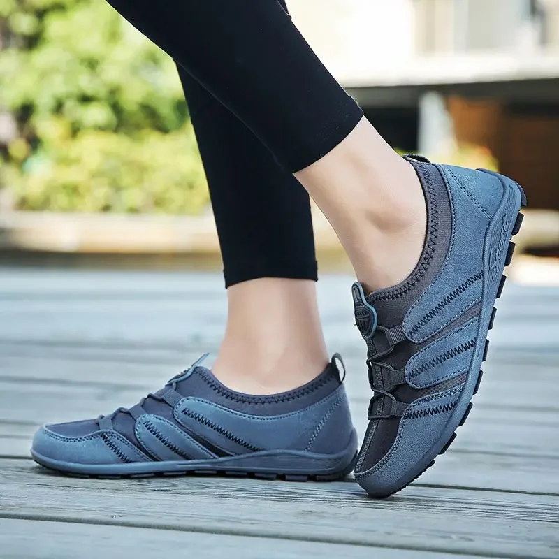 Women Casual Shoes Summer New Breathable Sport Sneakers Fashion Lightweight Ladies Shoes Slip-On Outdoor Anti-Slip Flat Shoes