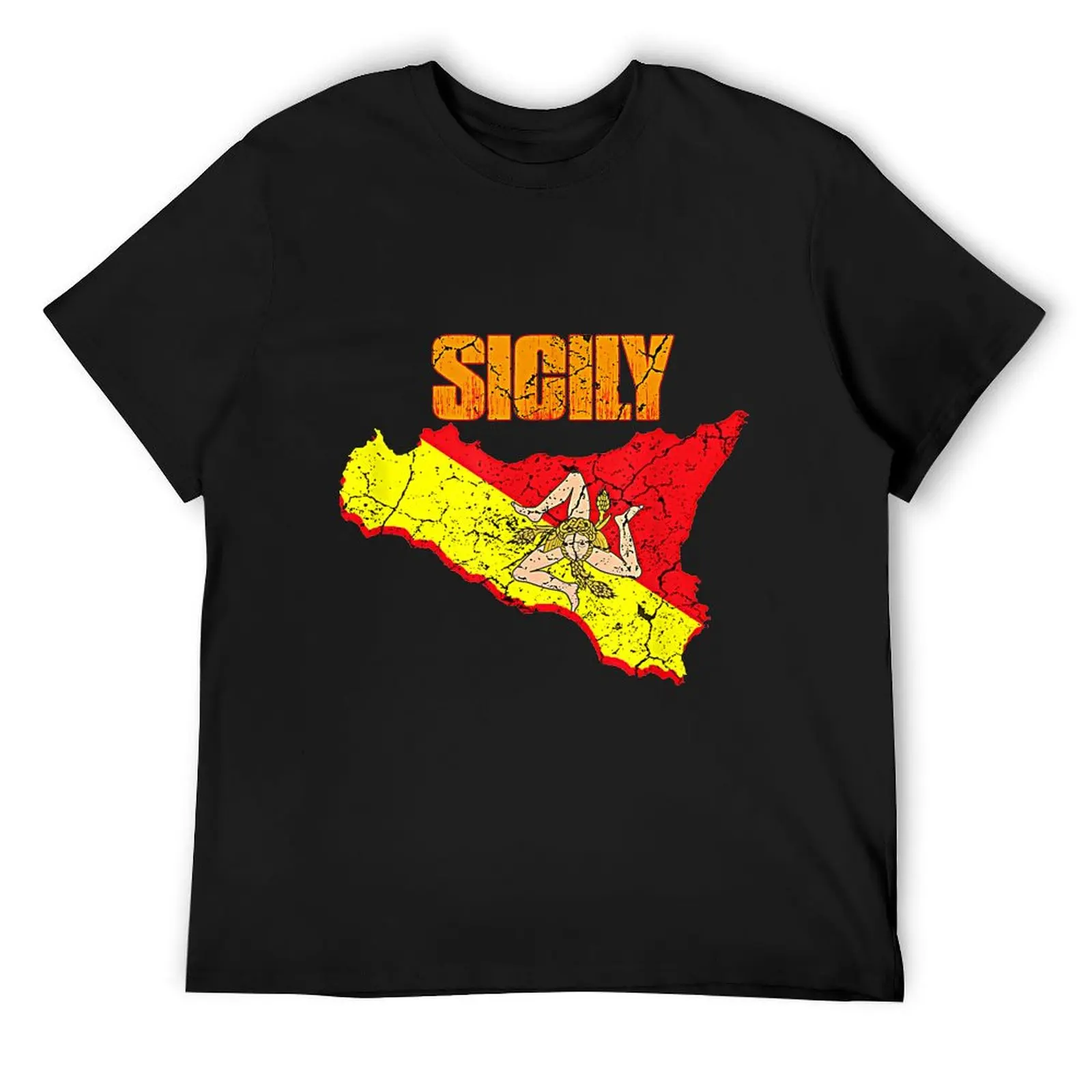 

Sicilian Trinacria Sicilia Flag Italian Italy Pride T-Shirt custom shirt new edition plus size tops mens designer t shirt