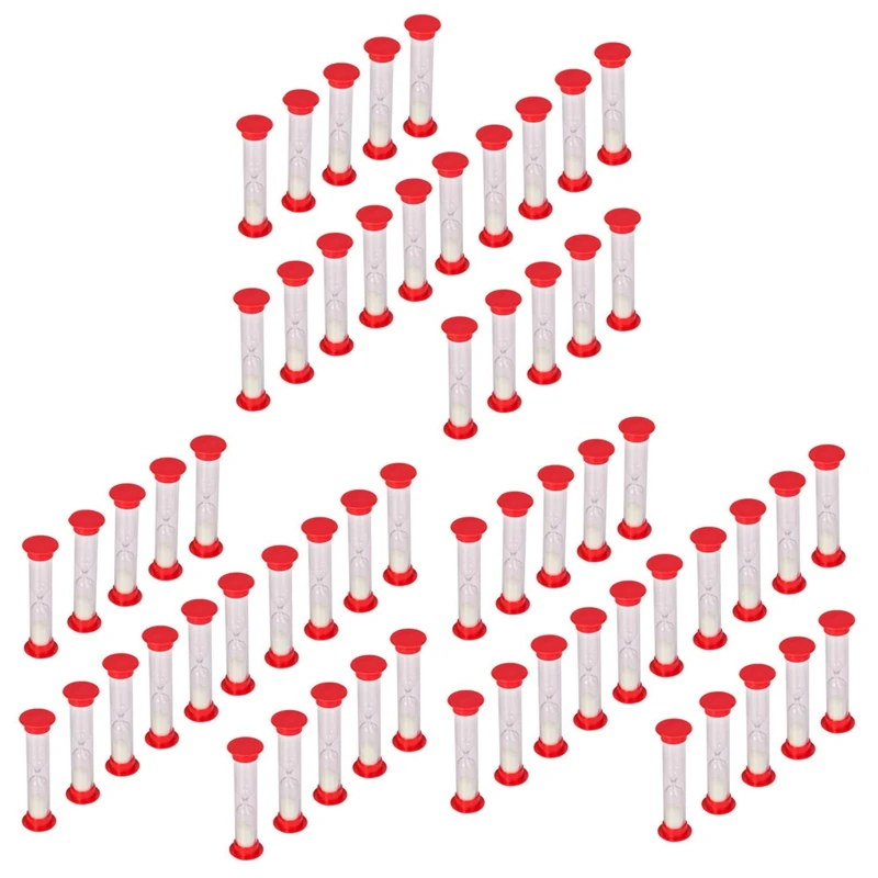 Песочные часы с таймером 30 сек, часы с песком, обратный отсчет, набор игрушек, часы для детей, набор из 60 (белый песок)