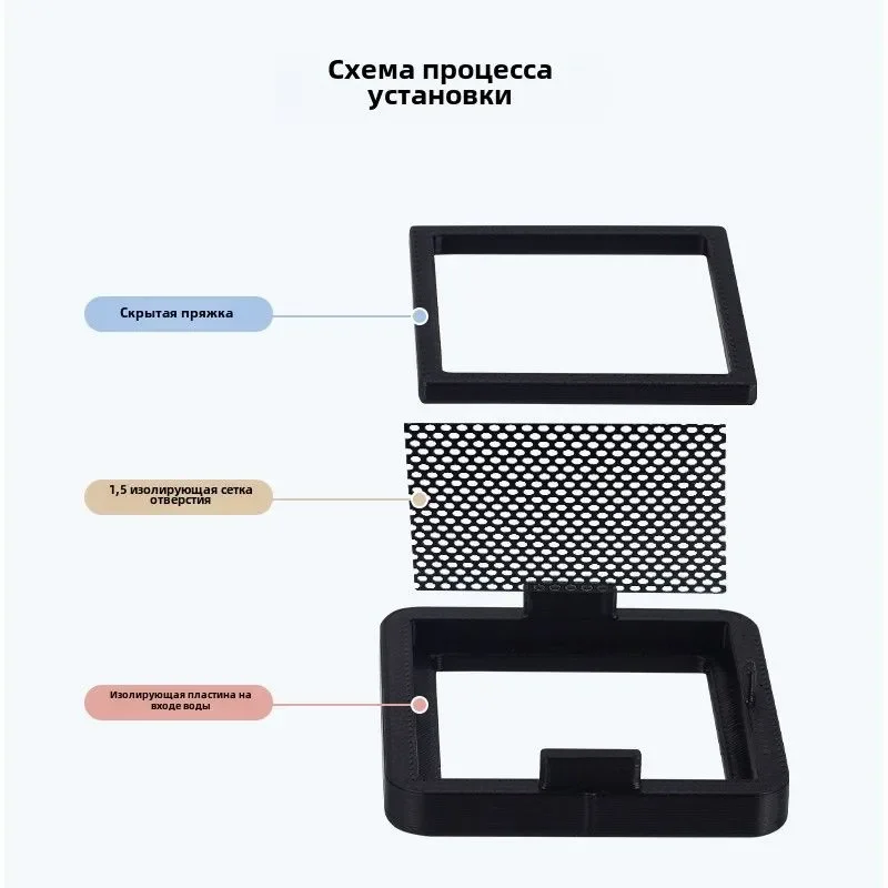 For  Xiaomi Smart Fish Tank Inlet baffle filter Outlet + upper and lower inlet baffles + 6 blocking screens