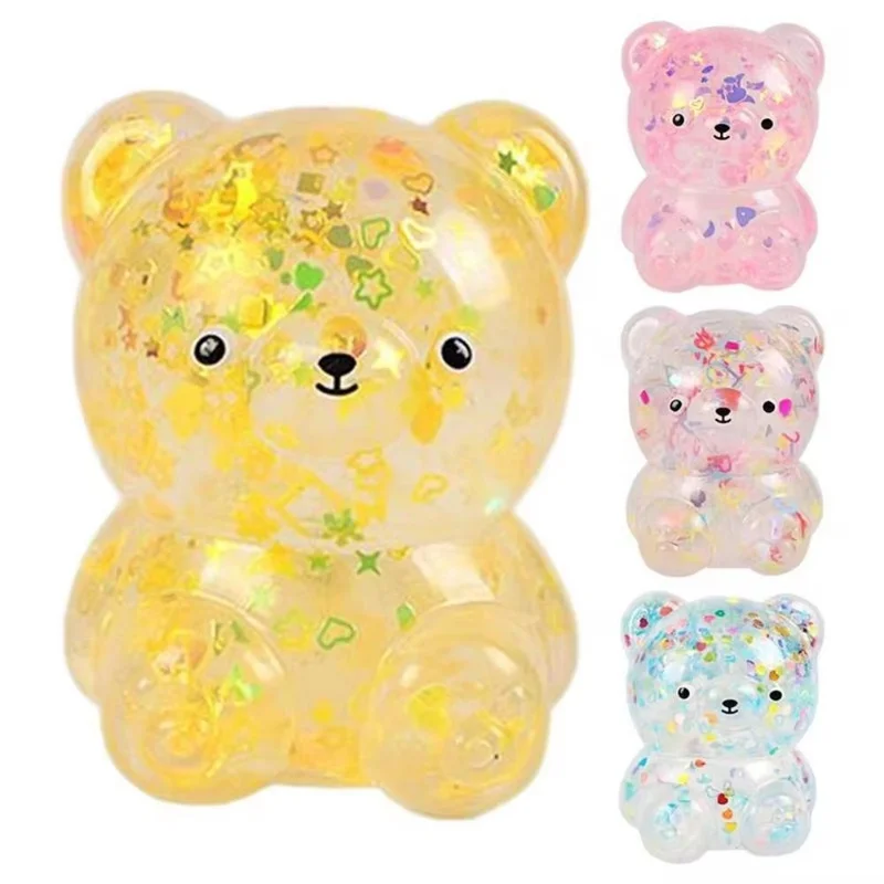 Cute Bear Toys Colorful Sequins Funny Adult Anxiety Release Cute Animal  Decompression Toy Lovely Kids Gift For Boy And Girl