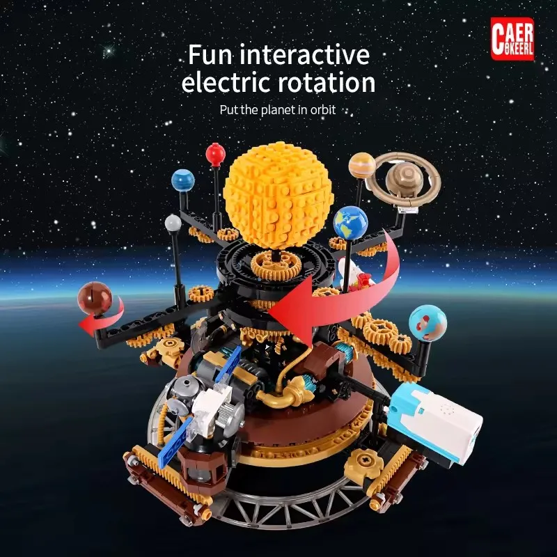 Rotating Universe Interstellar Solar System Building Blocks Sun Earth Space Series Science Education Assemble Bricks Kid Toy Boy