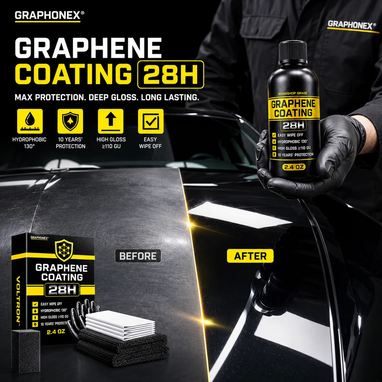 Graphene Nano Ceramic Coating  - огляд і ціна Car Wax Ceramic Coating