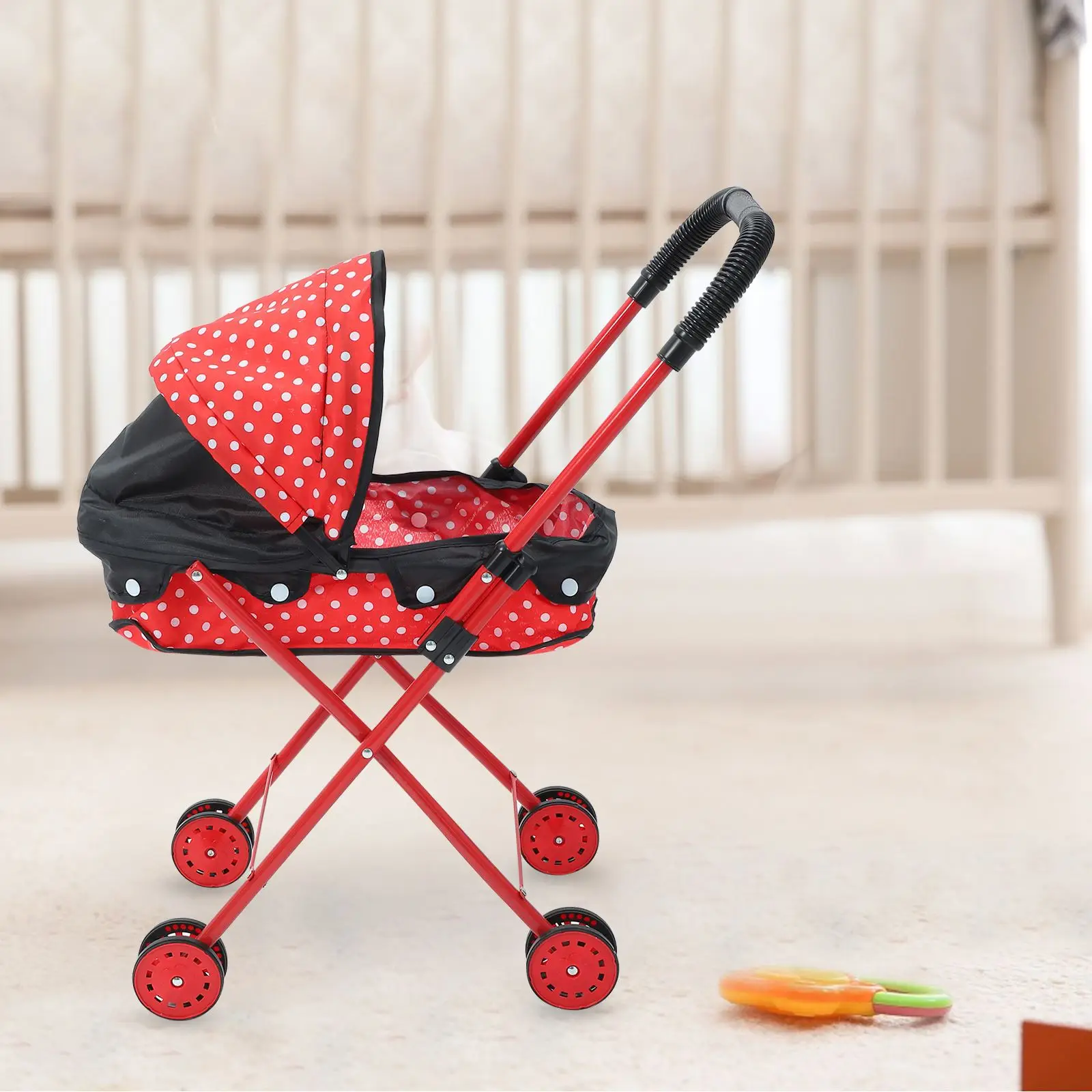 

Children Dolls Stroller Furniture Miniature Items Fashion Dollhouse Cradle Rocking Chair Stroller Mini Dolls Cute Accessories