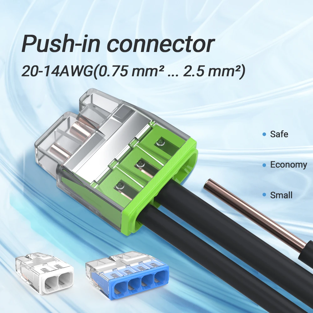 20/50pcs Direct Plug Type Electrical Wire Quick Connector Wiring Terminal Suitable For 20-14AWG