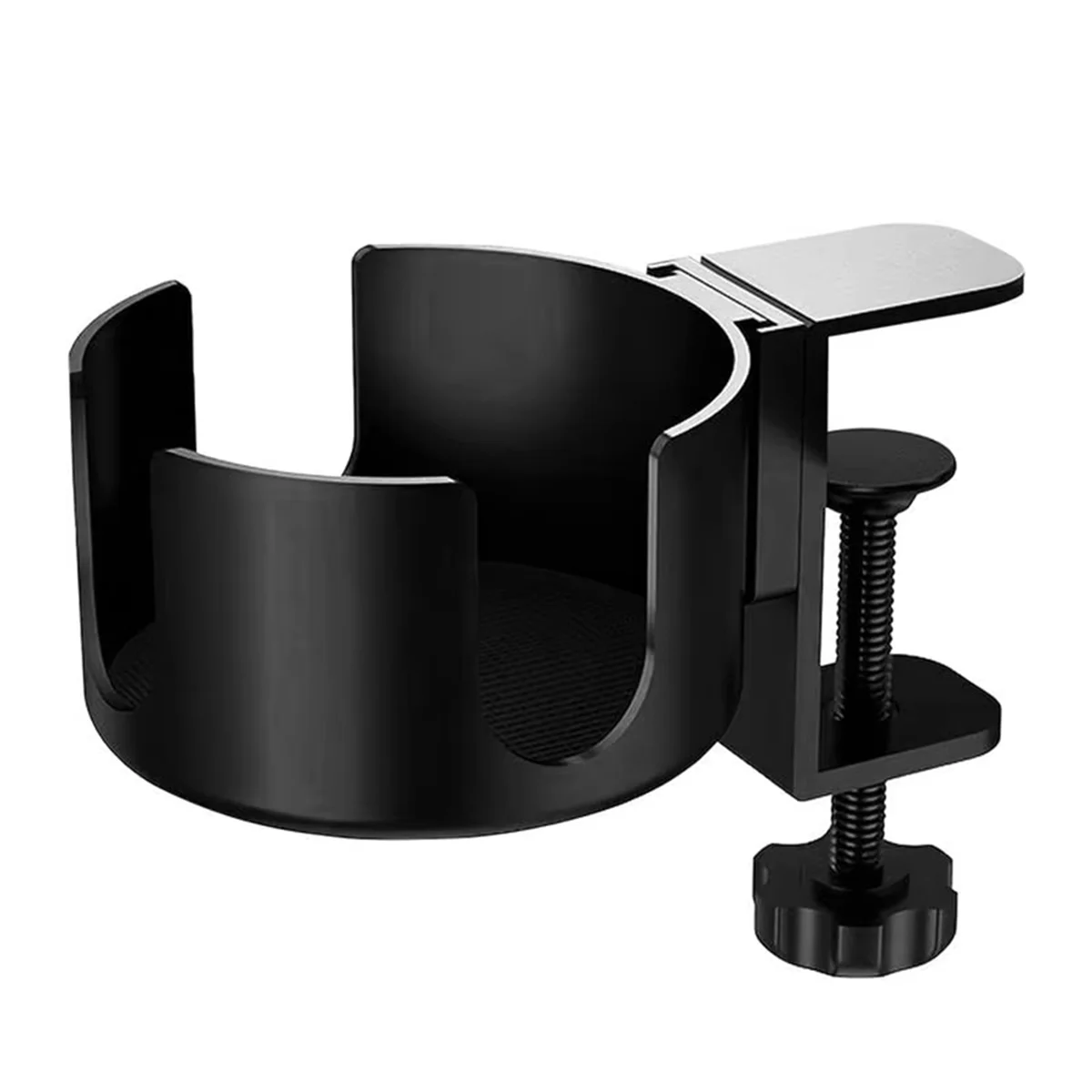 

ABLQ Table Cup Holder Strong Detachable Clip on Drink Holder Clamp Desk Organizer Deskside Bottle Holder for Dining Room