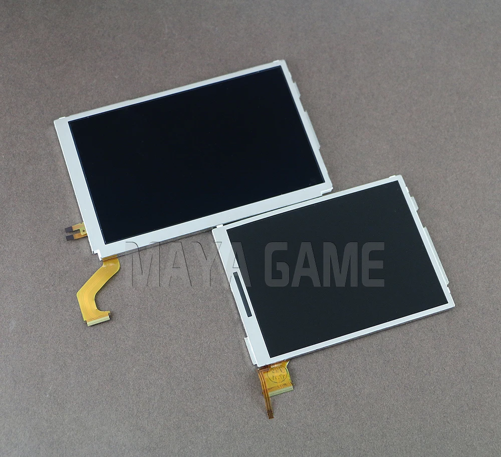 1 buah layar tampilan LCD bawah atas bawah asli untuk 3DSXL 3DS XL / 3DSLL