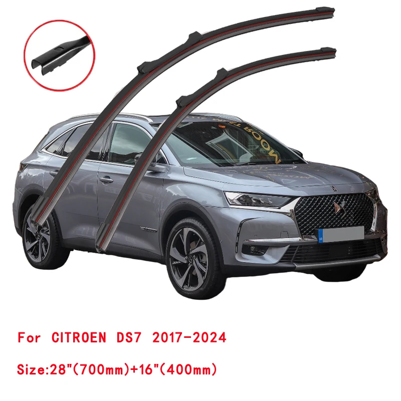 Para CITROEN DS3 DS4 DS7 DS9 DS 3 4 7 9 Crossback 2009-2024 limpiaparabrisas de coche limpiaparabrisas delantero cepillos lavadora