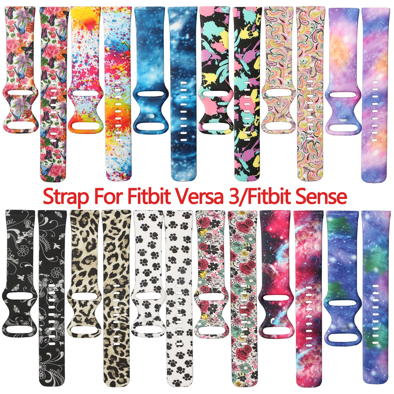 Pour Fitbit Versa 3 Bracelet de montre intelligente Bracelet en Silicone Bracelet de remplacement pour Fitbit Sense sangle Correa Fitbit versa 3 bande