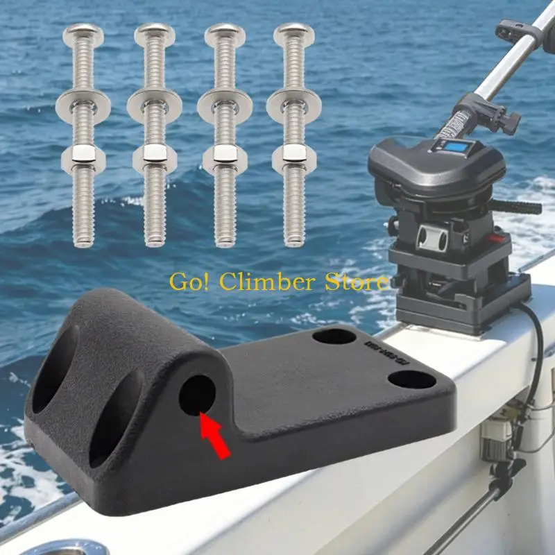 Q84C Fishing Boats Downrigger Bracket with Reinforced Design Deep Sea Trolling Marine Mounting Plate for Smooth Operate