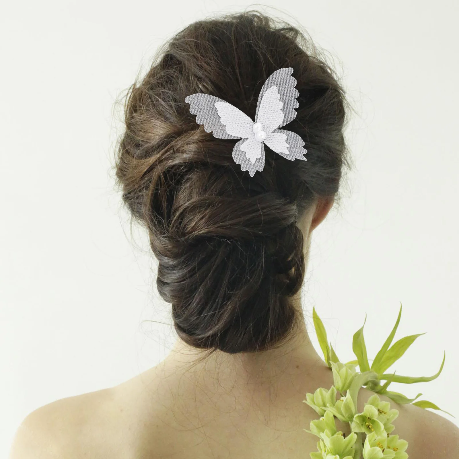 

20Pcs Attractive Butterflies Applique with Simulation Pearl Easy Sew on Clothing Bags Crafts DIY Apparel Accessories