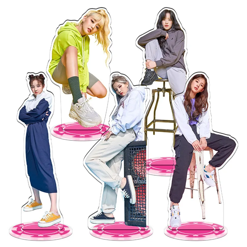 New KPOP (G)I-DLE Album Acrylic Stand Minnie Miyeon YUQI Soyeon Yeh-Shuhua Action Model Desktop Decorative Fans Gift