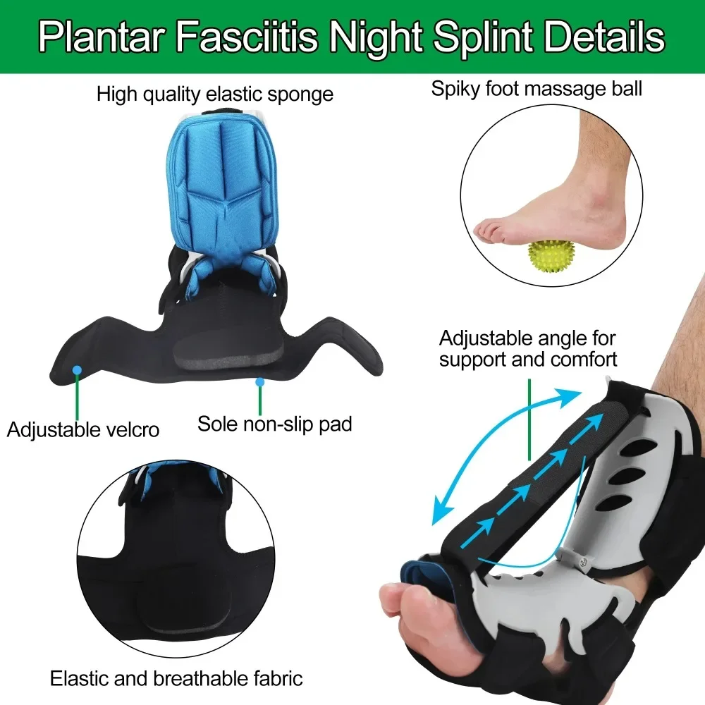 

Adjustable Posture Corrector Ankle Support Stabilizer Brace Splint Drop Foot Night Splint Brace Orthotics Ankle Joint Fix Strips