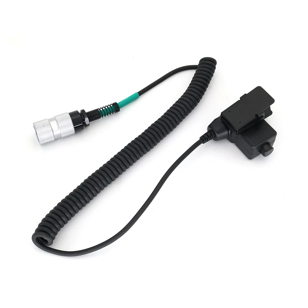 U94 PTT Cable 6 pin NATO Plug Walkie Talkie Headset Adapter for PRC-152 Two Way Radio Adapter Cable