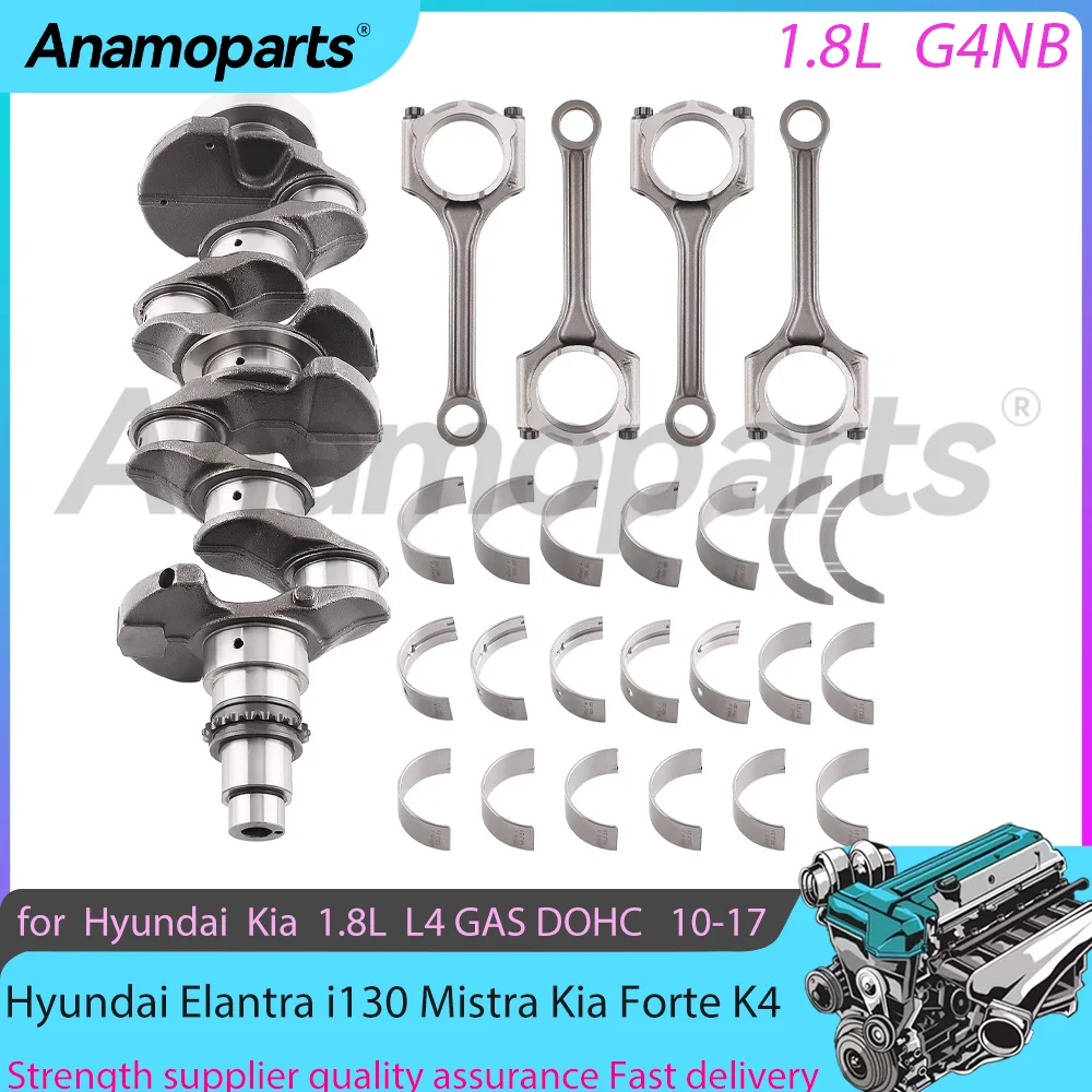 G4NB 1.8L Engine Crankshaft connecting rod bearing shell Set Fits 10-17 Hyundai Elantra i130 Mistra Kia Forte K4 L4 GAS DOHC