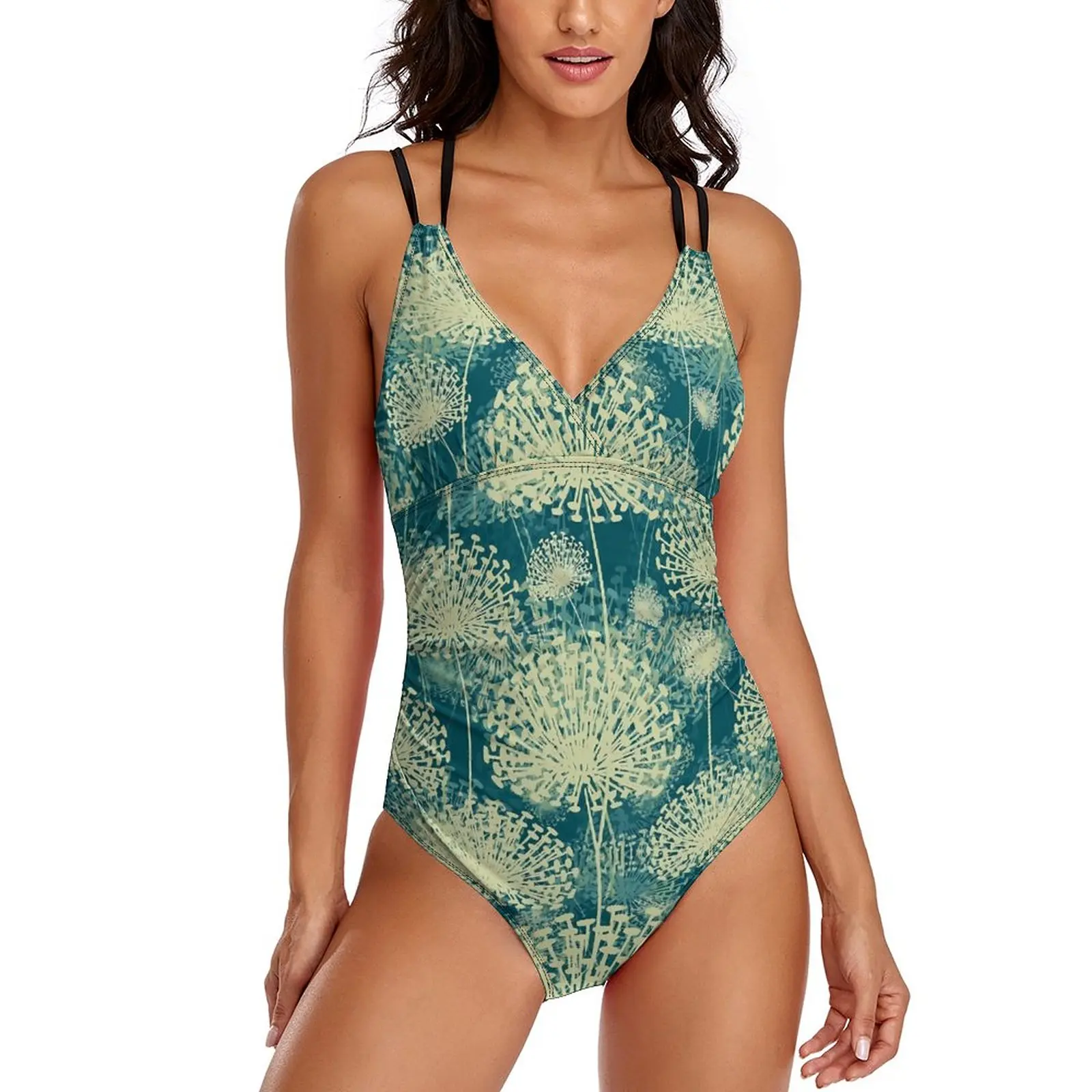 

Dandelion Swimsuit Vintage Plant Swimwear One Piece Monokini Sexy Novelty Rave Swimsuits Plus Size