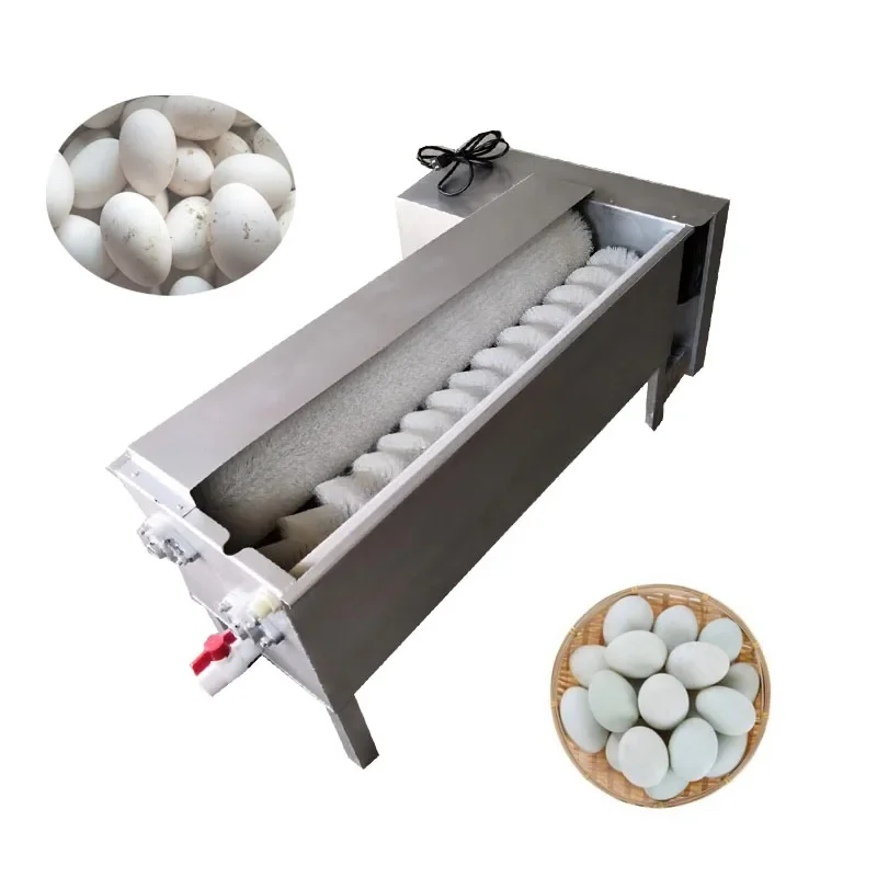 

Automatic small commercial egg washing machine nylon brush egg mud egg pickled salted duck egg product cleaning machine