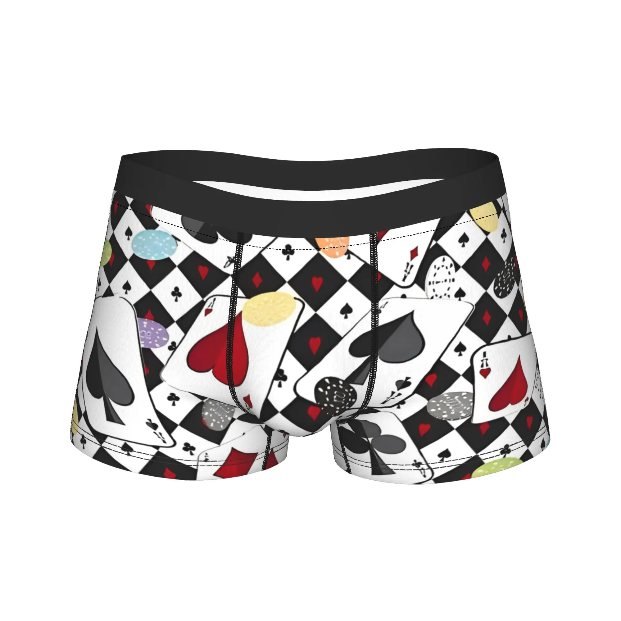 

Мужские трусы-боксеры с принтом игральных карт, сексуальные, дышащие, M-XXL