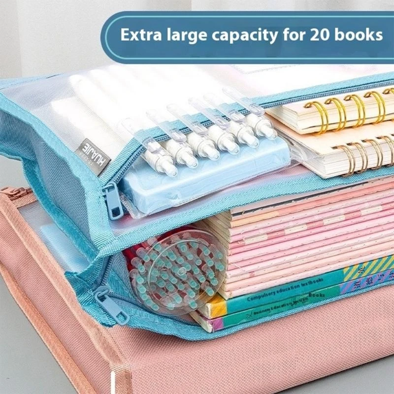 Classeurs à vue claire, 5 pièces, pochettes transport documents, manchon des fichiers, matériaux en maille,