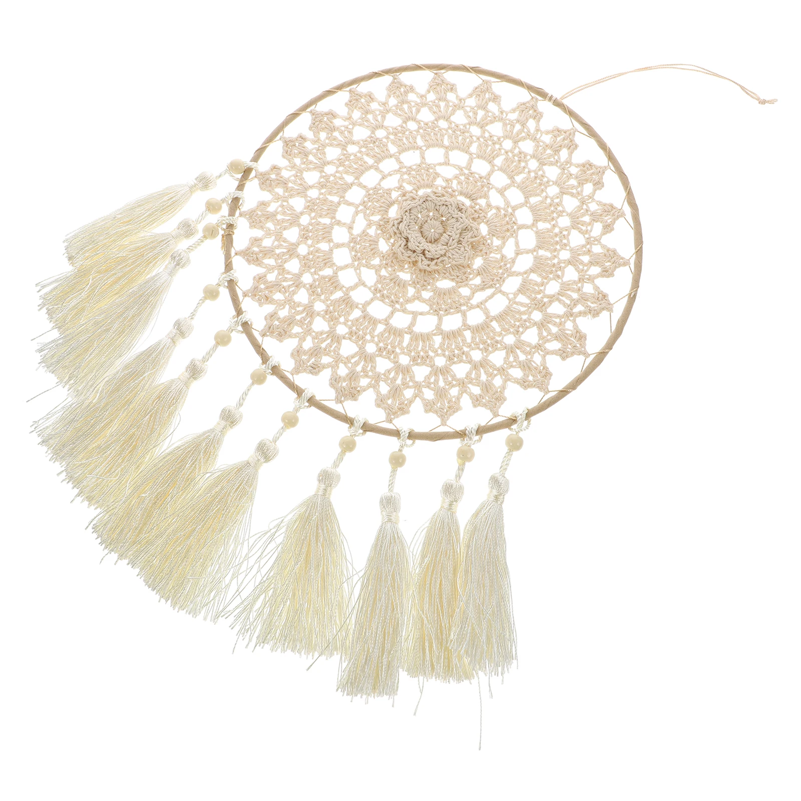 

1pc Creative Dream Catcher Decor Hanging Tassel Craft Wall Art Ornament Handmade Round Catcher Tassel Decorative Accessory