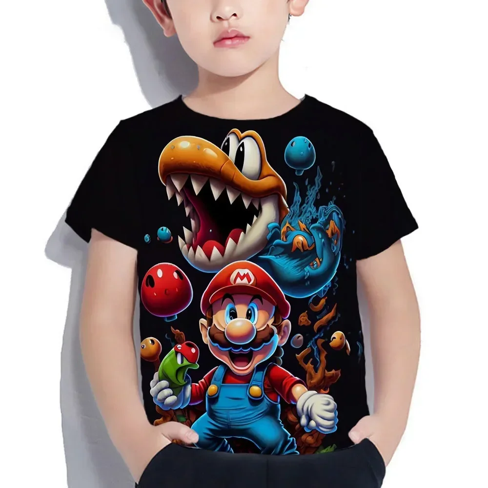 Super Mario Brothers and Luigi T-Shirt 3D Print Short Sleeve Cosplay Costume Tee Shirt Tee Shirt for Fans Kids Brithday Gifts