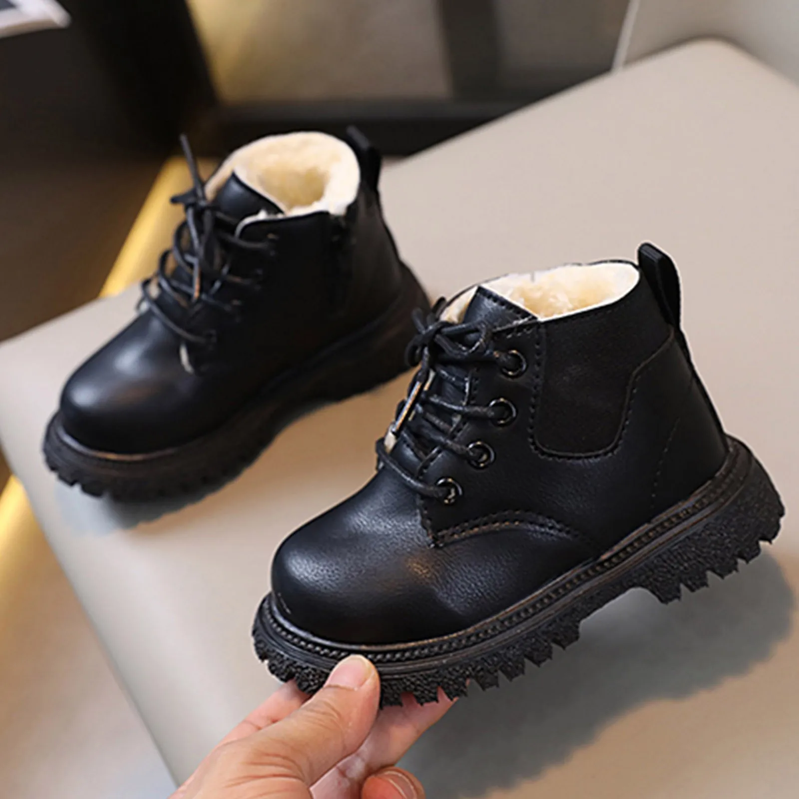 Waterproof Children Sneakers Kids Leather Chelsea Boots Gray Black Boots For Baby Girls Boots Boys Shoes School Party Winter