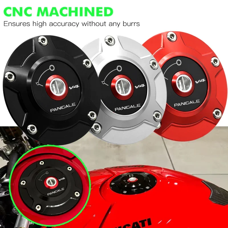 

2024 New Style For DUCATI Panigale V4 V4S V4R Streetfighter V4 S Fuel Tank Cap With Key Airbox Cover Motorcycle Accessories