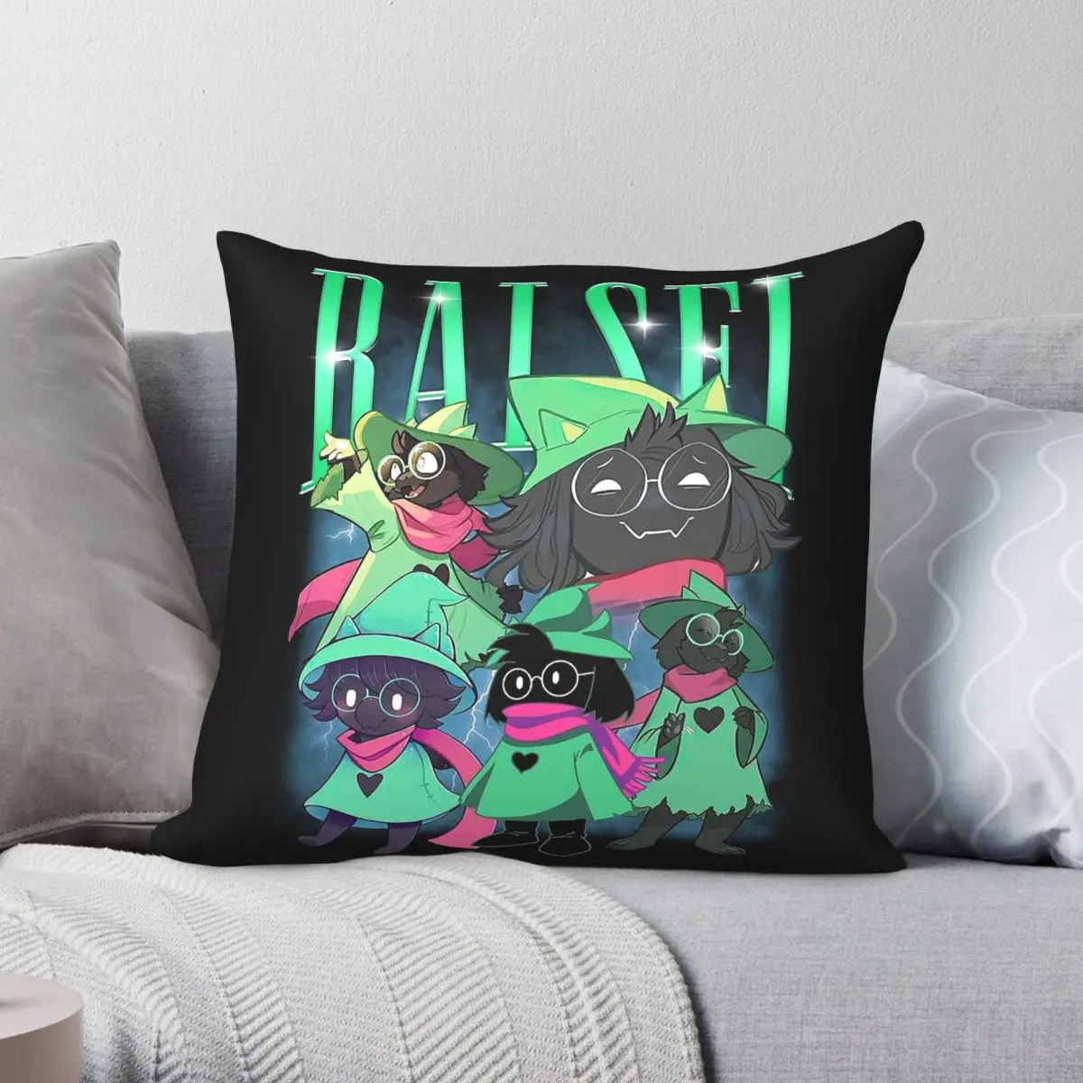 Deltarune Ralsei Vintage Pillowcase Polyester Linen Velvet Creative Zip Decor Room Cushion Cover