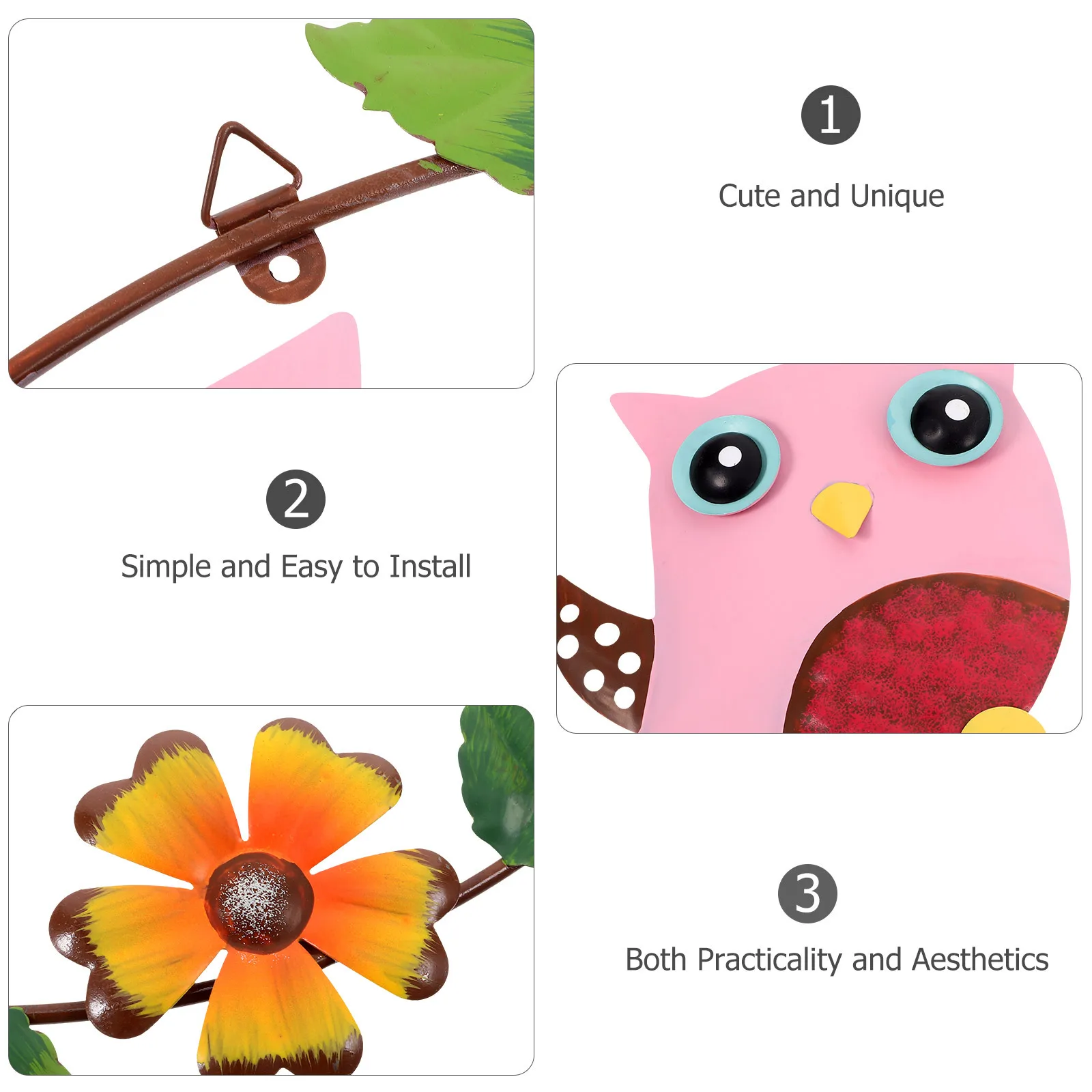 

Iron Owl Wall Hanging Sign Decorative Element for Indoor Outdoor Home Decor Garden Wall Welcome Sign Home Decor